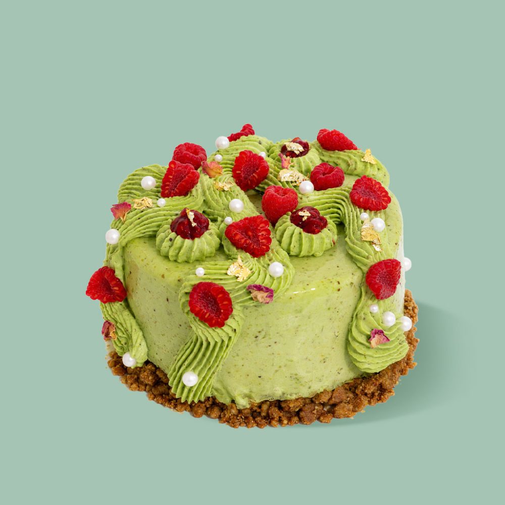 Raspberry Pistachio Cake